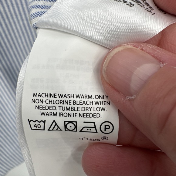 Ralph Lauren Men's Slim Fit Oxford Striped Button Down Blue White Sz XL Flesh - Picture 6 of 13